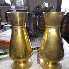 A Beautiful Pair of Old Heavy Brass Vases, Postage Available or Collection on all my items