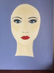 Oil painting of lady