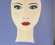 Oil painting of lady