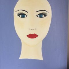 Oil painting of lady