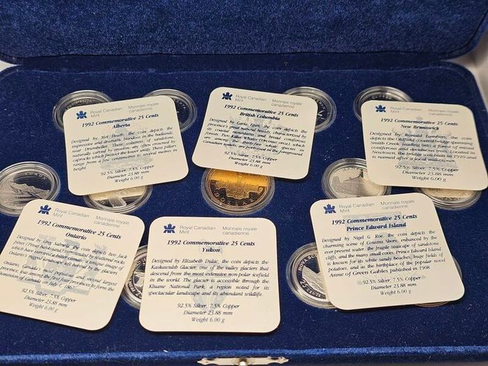 Canada 1992 Silver Proof 25 Cents 125th Anniversary of Confederation in Original Holder with COAs