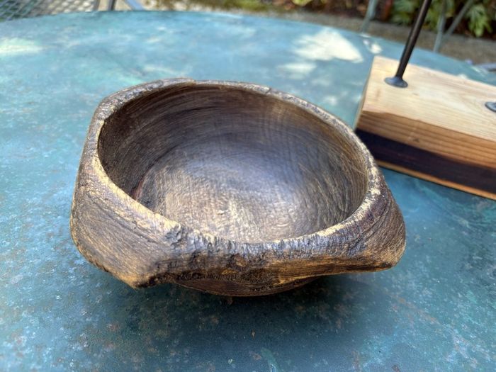 Antique Small Primitive wooden Dough Bowl