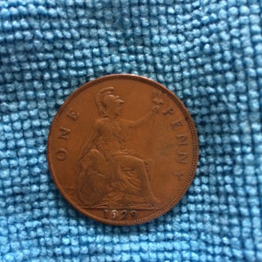 British 1 penny 1929