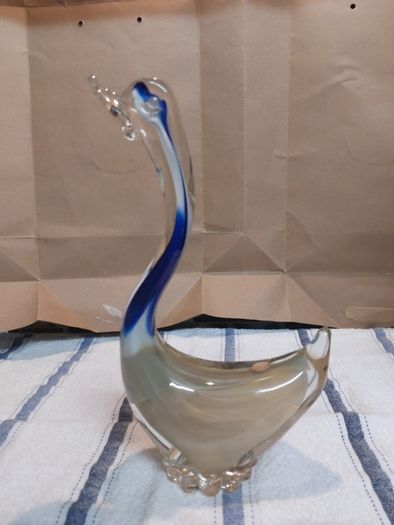 Vintage 1960's Romanian Glass Swan/Duck