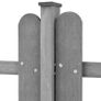 Picket Fence with Posts 3 pcs WPC 600x60 cm Image 3