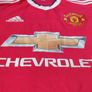Manchester United Football Club Home Jersey 2015 to 2016 Small Adult adidas Image 5