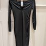 Boohoo Ribbed Plunge Neck Midi Dress Image 3