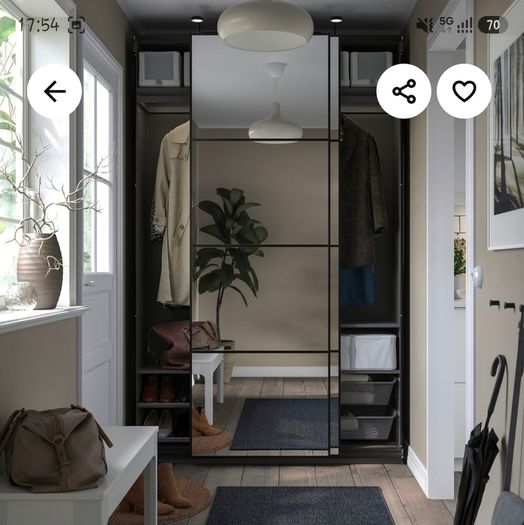 Ikea Pax Wardrobe With Mirrors Sliding Doors
