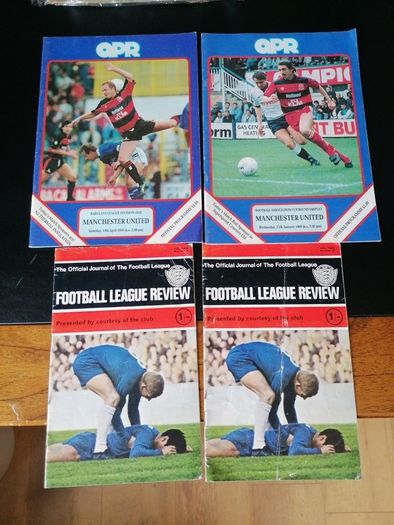 old assorted English football programmes