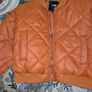 Pull & Bear Burnt Orange Puffer Bomber - Size 12, AV Image 9