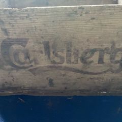 Vintage wooden Carlsberg crate