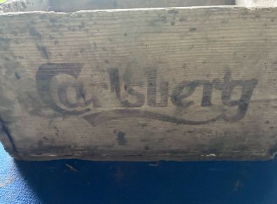 Vintage wooden Carlsberg crate