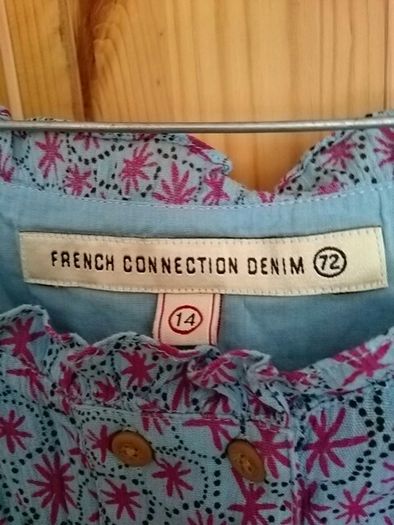 French connection blue and pink pretty dress