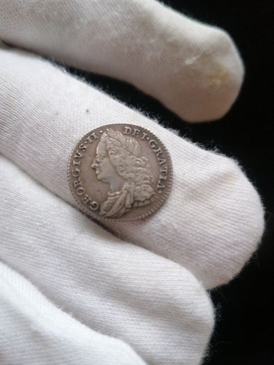 1758 Silver Sixpence Coin