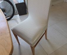 6 x cream chair covers bn