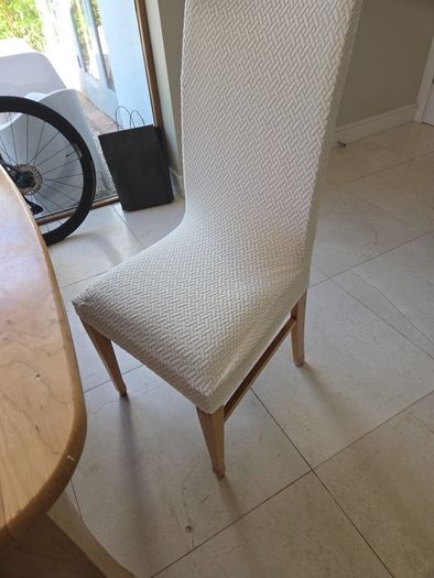 6 x cream chair covers bn