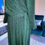 Ladies Brand New Green Dani Faux Wrap Dress.  Size One Size UK 16-26 / EU 44-54cm Image 8