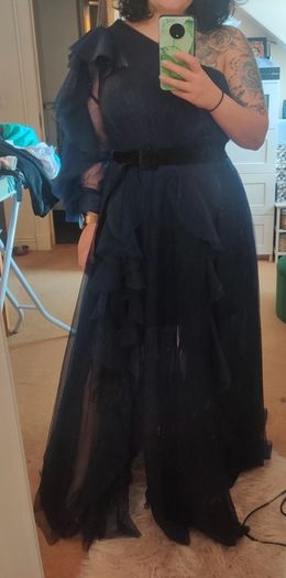Navy long dress size M-L TS couture atelier designer special occasion  dress