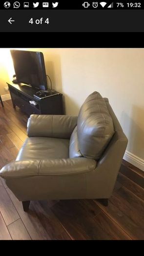 DFS leather arm chair