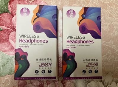 2 pairs Wireless sports headphones