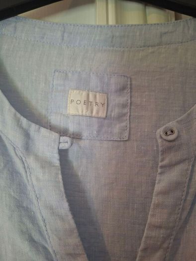 light blue linen shirt Size S Poetry