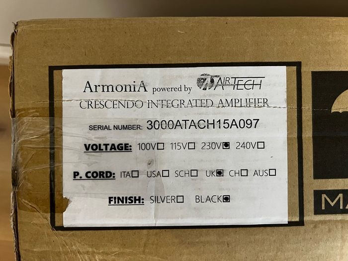 Audio Analogue Crescendo Airtech Amplifier - Mint Condition