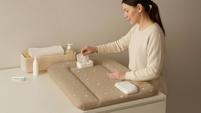 Changing pad wipeable and waterproof 75x72 cm - changing mat to place on changing table, changing top, changing dresser, or washing machine, changing mat 75 x 72 Giraffe