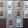 IRELAND - Lot Set of 5 Banknotes: 1 Pound Punt 1980-1989 P 70 (VF-UNC) Image 2