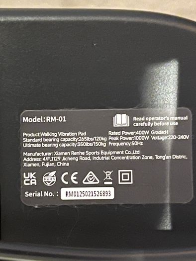 Walking Pad Under Desk Treadmill with Vibration Massage Barely Used