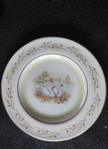 Arklow Pottery Swan Lake Salad / Cake Plates