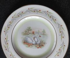 Arklow Pottery Swan Lake Salad / Cake Plates
