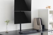 Brand-new premium Dual Vertical Monitor Desk Mount with Grommet 13" to 32"