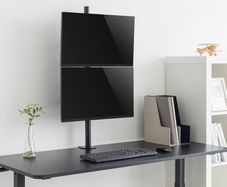 Brand-new premium Dual Vertical Monitor Desk Mount with Grommet 13" to 32"