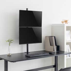 Brand-new premium Dual Vertical Monitor Desk Mount with Grommet 13" to 32"