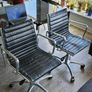 2x Retro Leather Swivel Executive Chair - Designers Luxy R&D Image 3