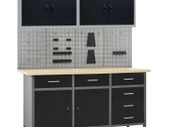 Workbench with Four Wall Panels and Two Cabinets