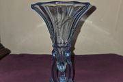 1930's "Rocket" blue glass vase