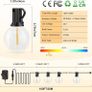 SPRING SALE | Outdoor String Lights Mains Powered - 100FT/30M G40 Garden Festoon Lights with 50+2 Shatterproof LED Bulbs Waterproof for Outside Patio Gazebo Pergola Image 5