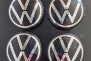 4 x Volkswagen 65mm Centre Caps (New Logo) FREE Delivery