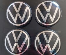4 x Volkswagen 65mm Centre Caps (New Logo) FREE Delivery
