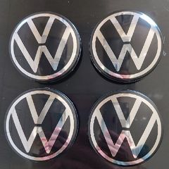 4 x Volkswagen 65mm Centre Caps (New Logo) FREE Delivery