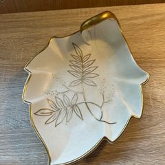Vintage Crown Devon Fieldings Gold Leaf Dish