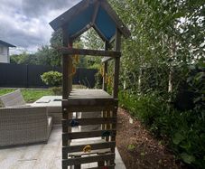 kids climbing frame with slide & swing