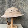 Original WW2 British Mk2 Steel Helmet. Desert Camouflage. Original Liner & Chinstrap. Militaria Image 3