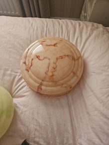 marbled pink fly catcher glass shade