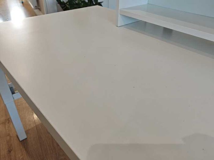 IKEA PAHL Desk with Shelf Unit + Cable Organiser - White