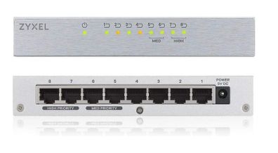 Zyxel GS-108B V3 8-Port Desktop Gigabit Ethernet Switch - Metal Housing