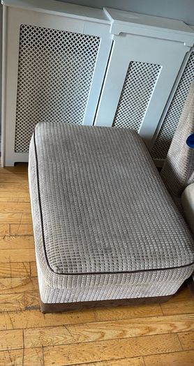 L sofa , swivel chair, foot