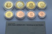 Vatican 2010 2 Adam &amp; Eve probe euro in COMPLETE set Pattern coins  expulsion from Eden 2 euro Bi-Metal Specimen