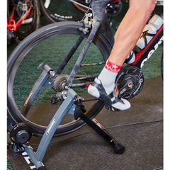 wheel-on indoor bicycle trainer.